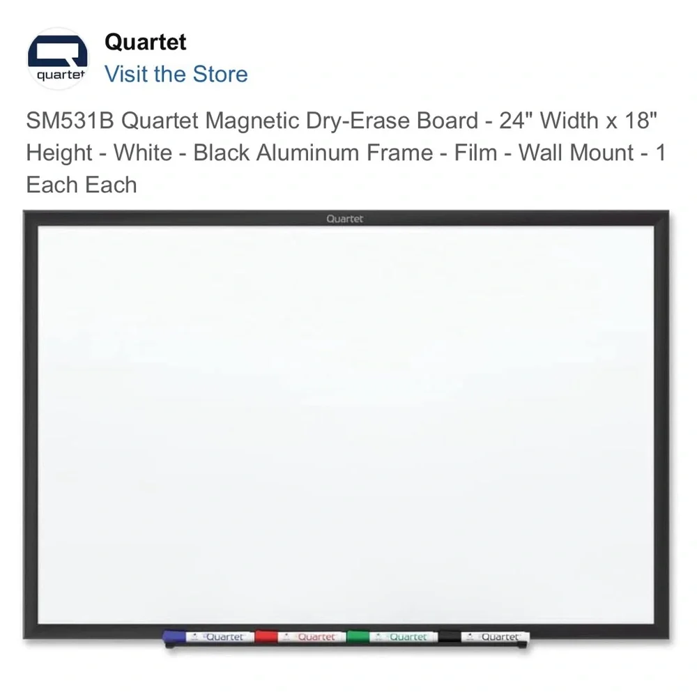 White and Black Dry-Erase Board